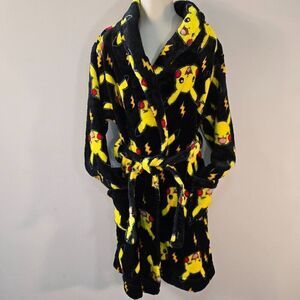 Pokemon Pikachu Boys Plush Robe Bathrobe Pajama Robe Size  8